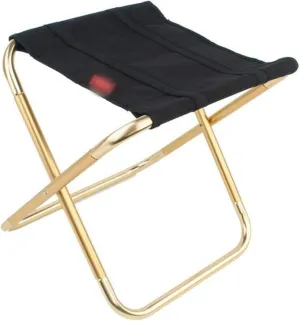 ❀ Lightweight Folding Stool, Aluminum Alloy Oxford Cloth Portable Casual for Camping Beach Hiking Travel Fishing Mini Mazza (Color : Black) (Color :) (Color :) (Color : Svart) (Color : Svart)