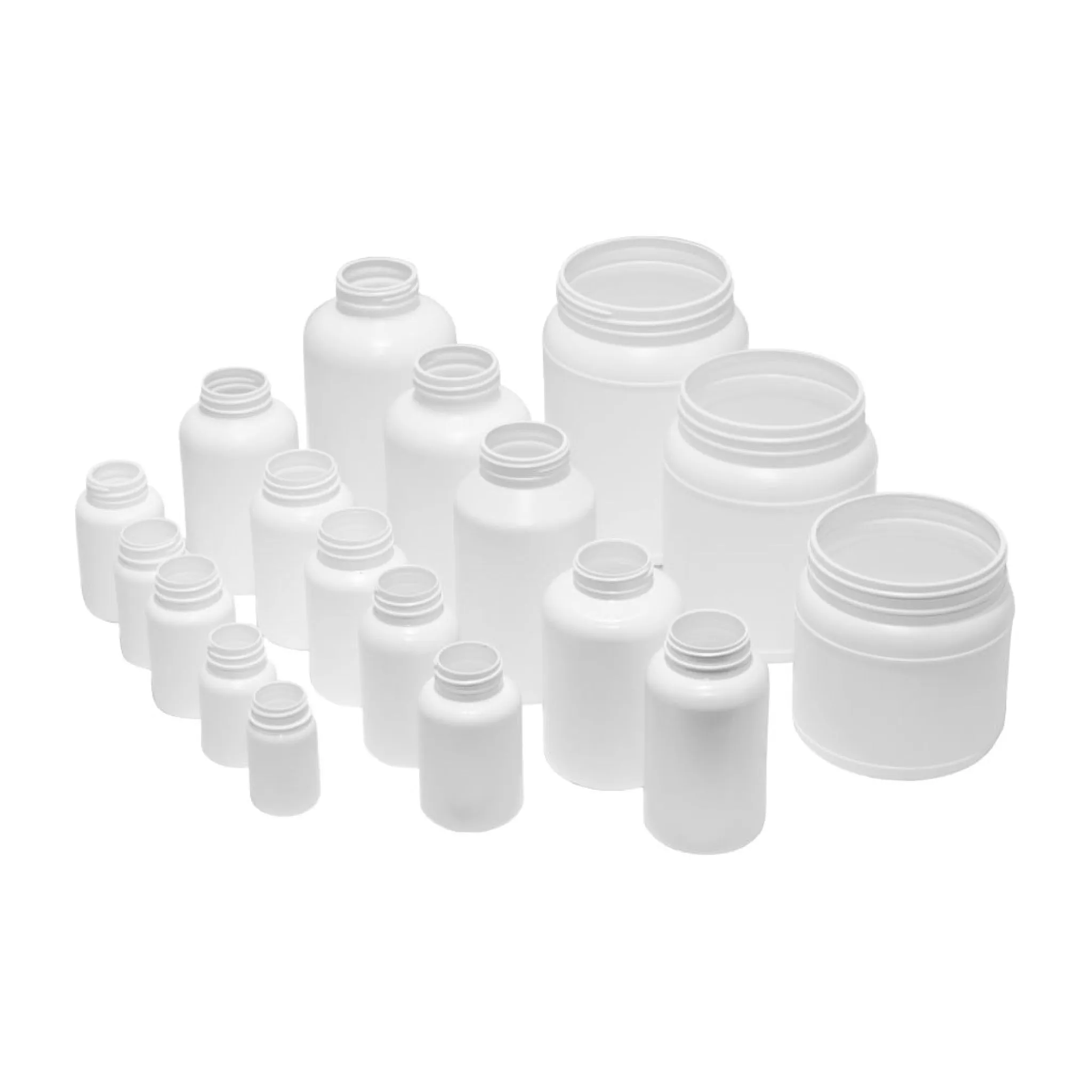 1000 cc Round Packer HDPE Bottles - White
