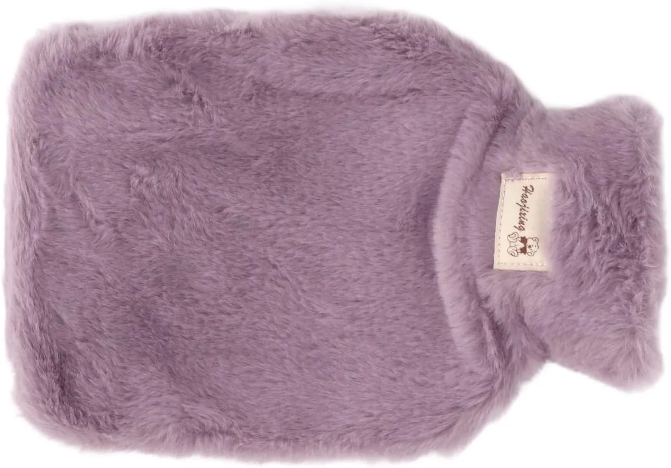 1000ml Hot Water Bottle, Wide Mouth Anti Slip Texture Warm Water Bottle with Washable Soft Plush Cover for Menstrual Cramps (Violet)