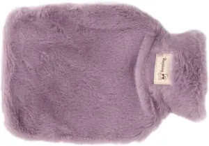 1000ml Hot Water Bottle, Wide Mouth Anti Slip Texture Warm Water Bottle with Washable Soft Plush Cover for Menstrual Cramps (Violet)
