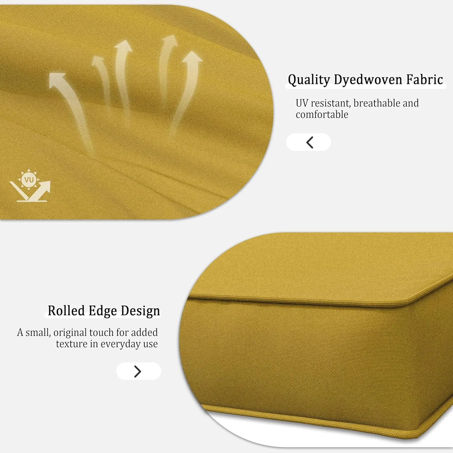 14 Pcs Outdoor Patio Cushion Covers, Replaceable Waterproof Furniture Covers, Outdoor Non-Slip Covers with Zippers, Couch 3 Sizes, Covers Only (Yellow)