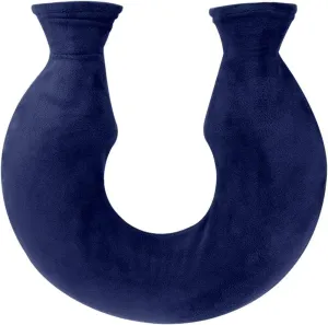 1.6L U-Shaped Neck PVC Odour Free Hot Water Bag with Fleece Cover and Clamp (Blue)