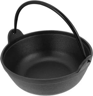 1pc Japanese Thickened Cast Iron Stew Pot with Handle Non Stick Design for Outdoor Cooking Camping and Family Gatherings and Wear Resistant Cookware