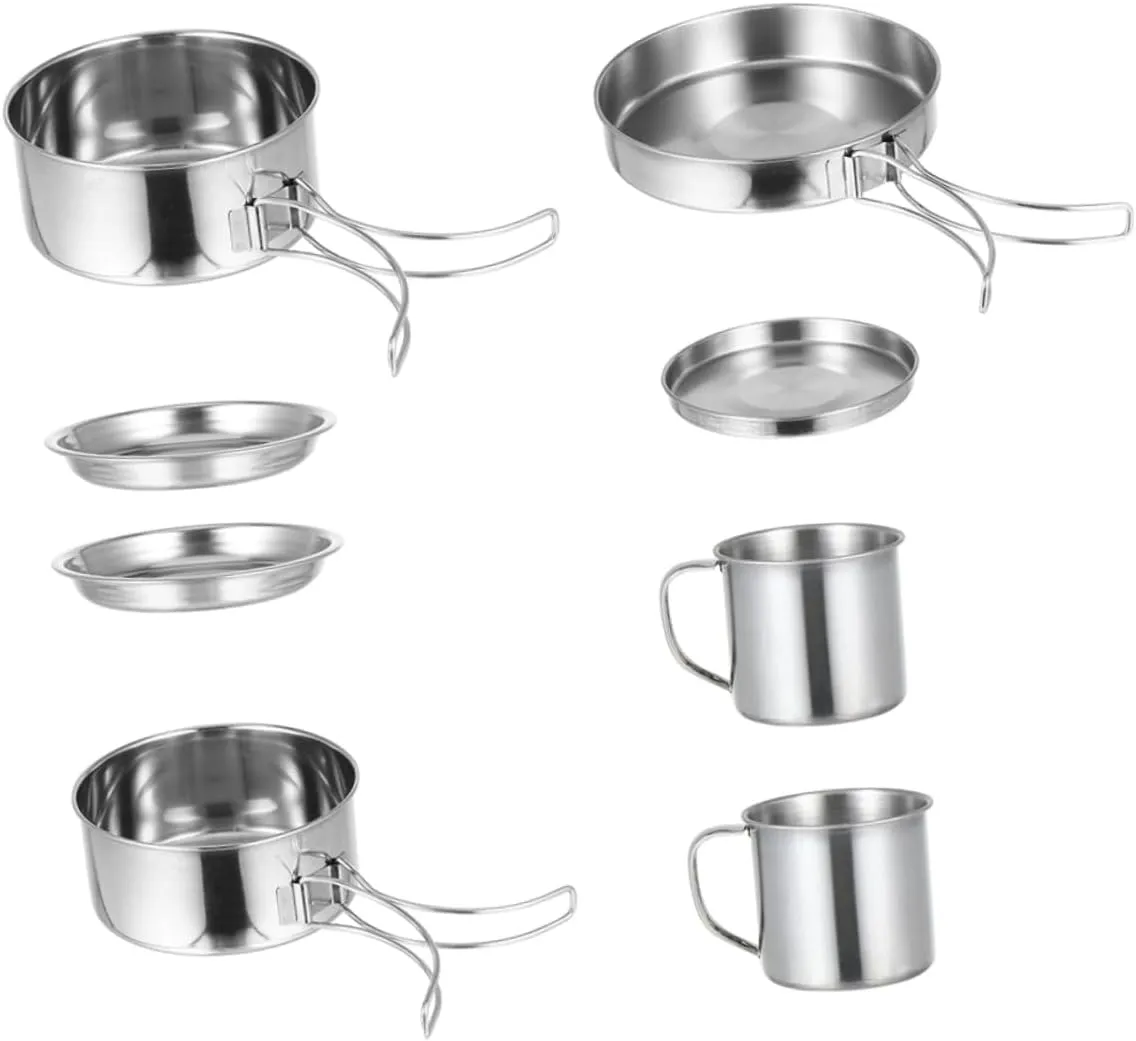 1Set Camping Cookware Portable Utensils for Hiking Picnics Outdoor Cooking Durable Design for People