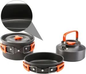 1Set Outdoor Camping Cookware Person Alloy Pot for Hiking and Adventure Durable Cooking Utensils for Essential Outdoor Cooking Needs