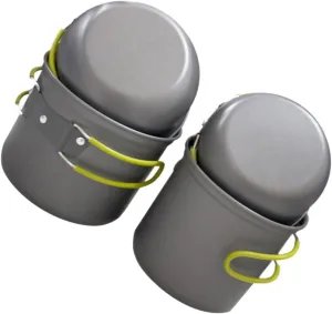2-3 Person Portable Camping Cookware Set Outdoors Cookware Picnic Hiking Thermal Insulation Cooking Pot