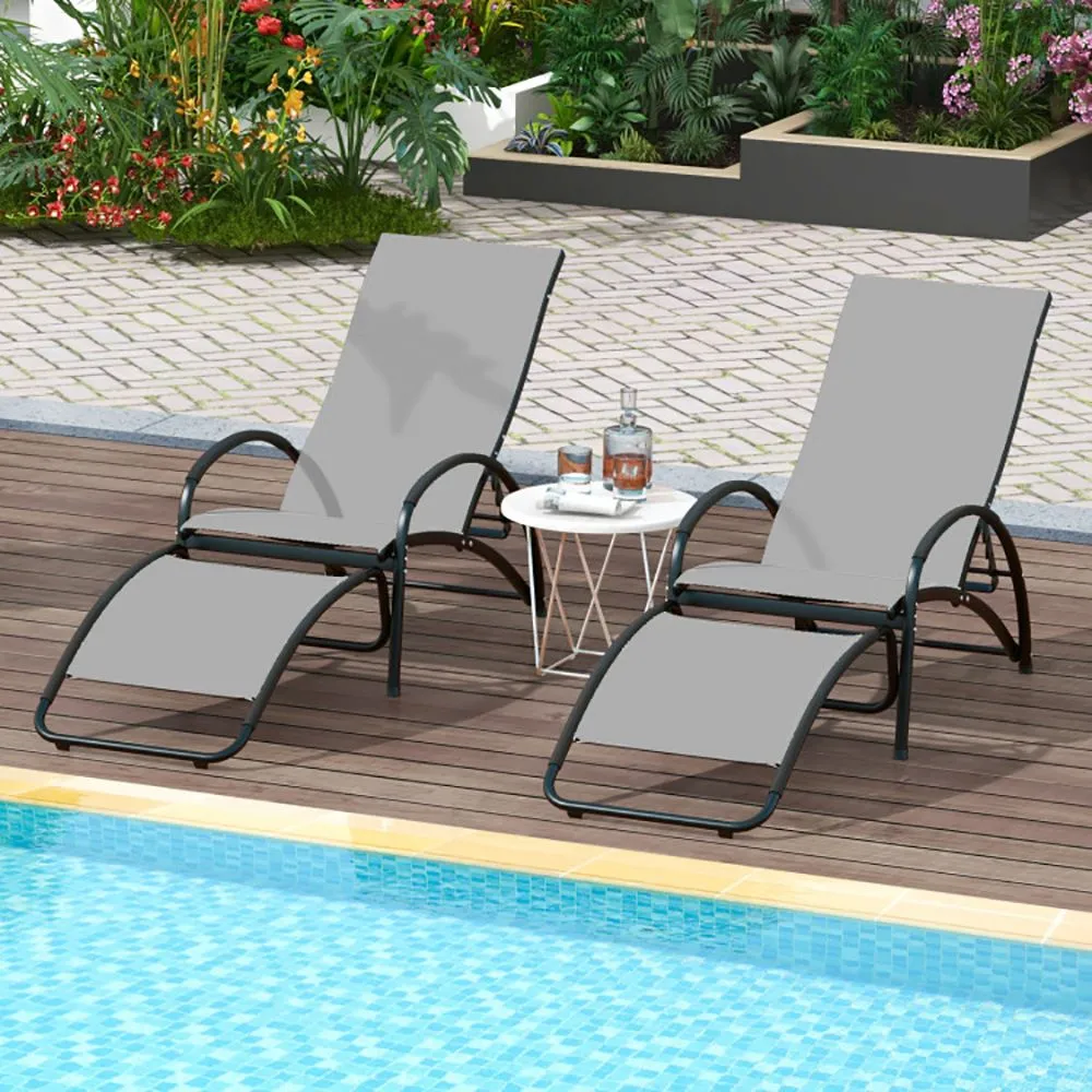 2-in-1 Outdoor Rocking Chair with 4-Position Adjustable Backrest