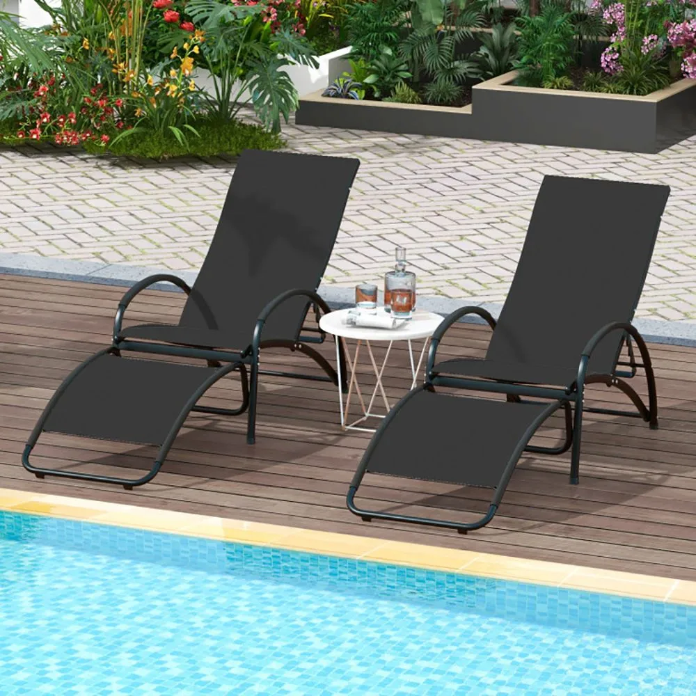 2-in-1 Outdoor Rocking Chair with 4-Position Adjustable Backrest