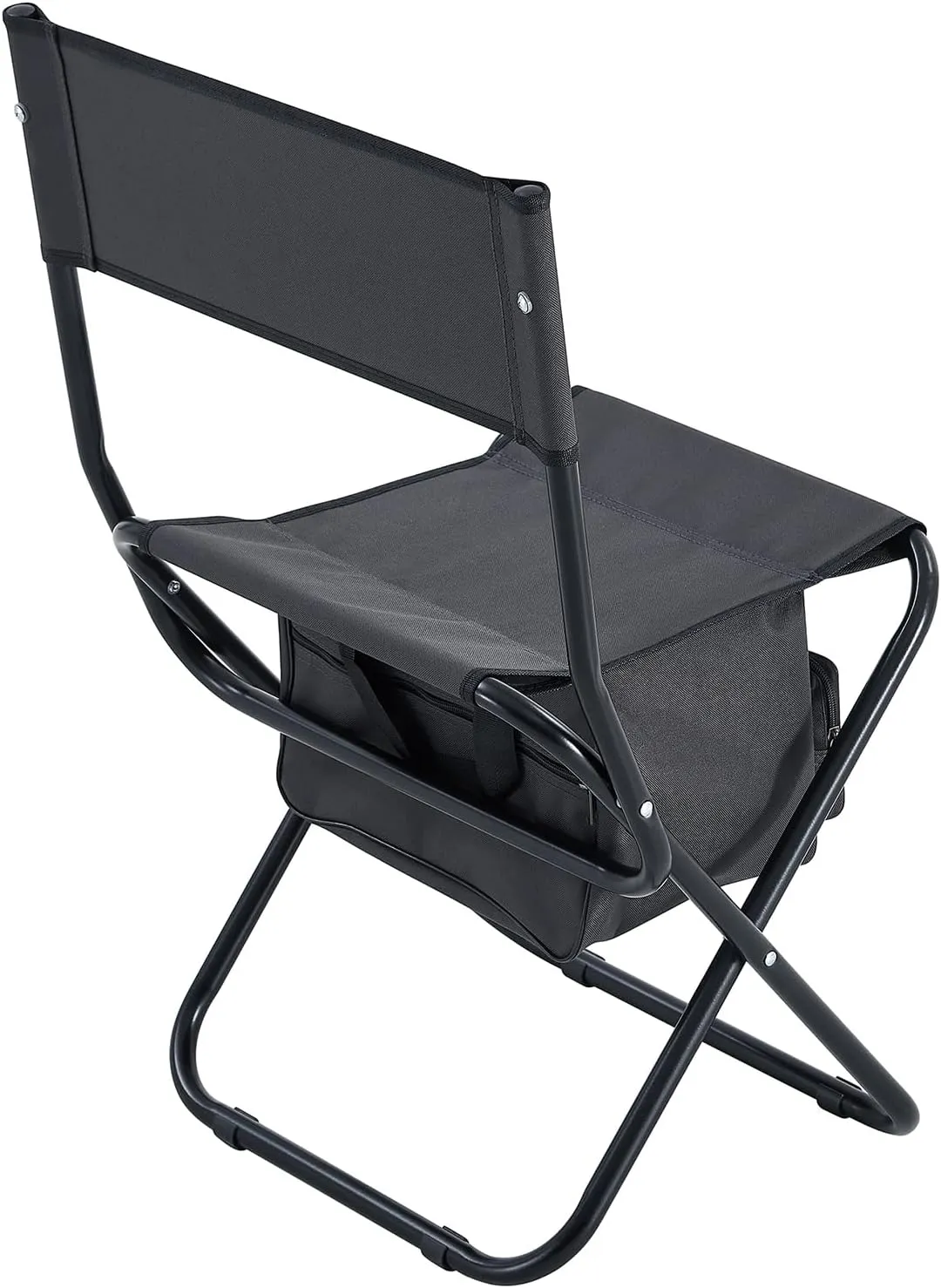 2 Pack Camping Chairs for Adults, Portable Hunting Chair with Storage Bag, Oversized Lightweight Folding Chair for Camping Padded Seat Outdoor Lawn Folding Chair, Supports 280lbs (Grey)