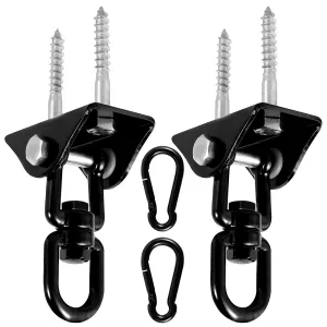 2 Pack Heavy Duty Swing Hangers Stainless Steel Ceiling Swing Hooks, 1000 LB Capacity 360° Swivel Swing Hardware Multipurpose Swing Hangers for Yoga Swing Hammock Chair Porch(2)