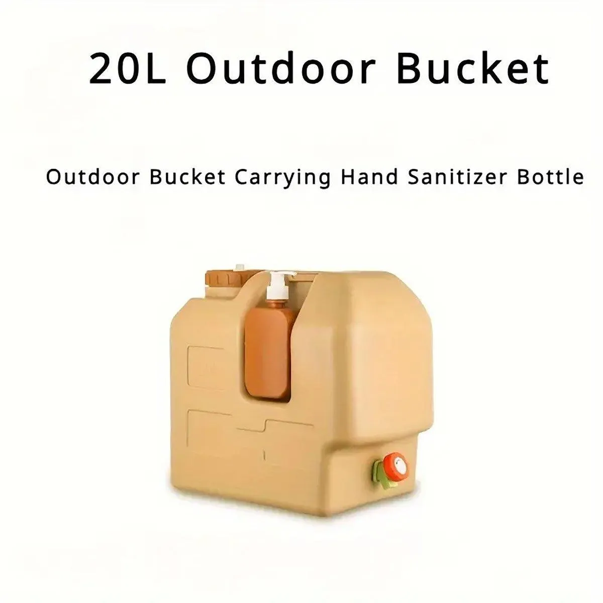 20L Outdoor Camping Portable Storage Bucket with Tap Drinking Water Container