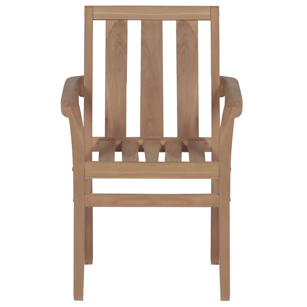 2/4/6/8x Solid Wood Teak Patio Chair with Cushions Seat Multi Colors