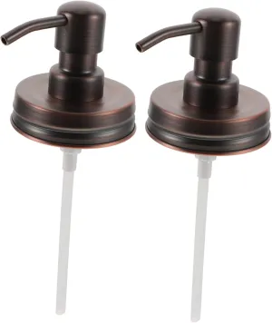 2Pcs Mason Jar Pump Lid Durable Foaming Soap Dispenser Replacement Fits Wide Mouth Jars Efficient Hand Press for Lotion Liquid Soap Use