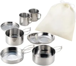 3 Legged Camping Cookware Multi-Functional Cooking Pot Pan Set Portable Camping Cookware Kit for Hiking Outdoor Cooking