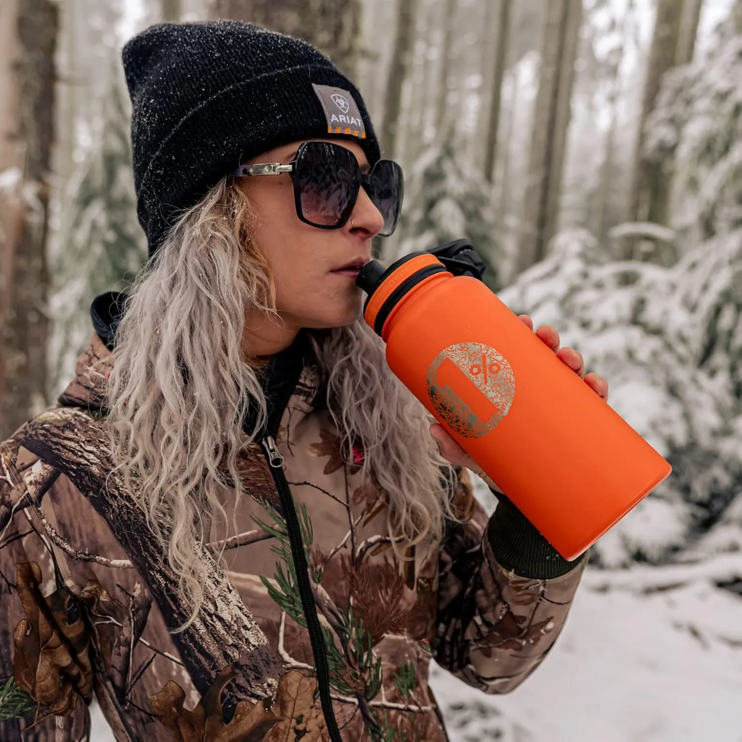 32 oz Vacuum Insulated Sport Bottle | Custom Laser Engraved Options | Stainless Steel, Double-Walled, Wide Mouth (Green - Blank)