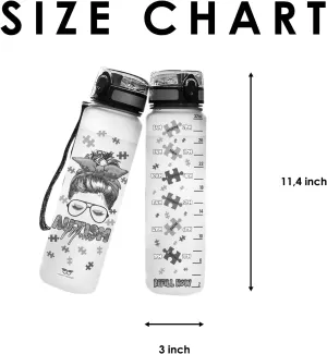 32oz or 1Liter Motivational Tracking Hippie Sunflower Water Bottle with Time Marker & Removable Strainer, Fast Flow, Flip Top Leakproof Fitness Gym Outdoor Sports: Every Little Thing Is Gonna Be Alright HTB013