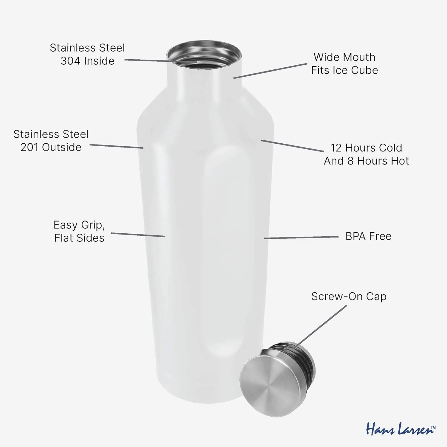 3705 Water Bottle Vacuum Insulated ,BPA Free Water Bottles for Office, Gym, Sports-600ml