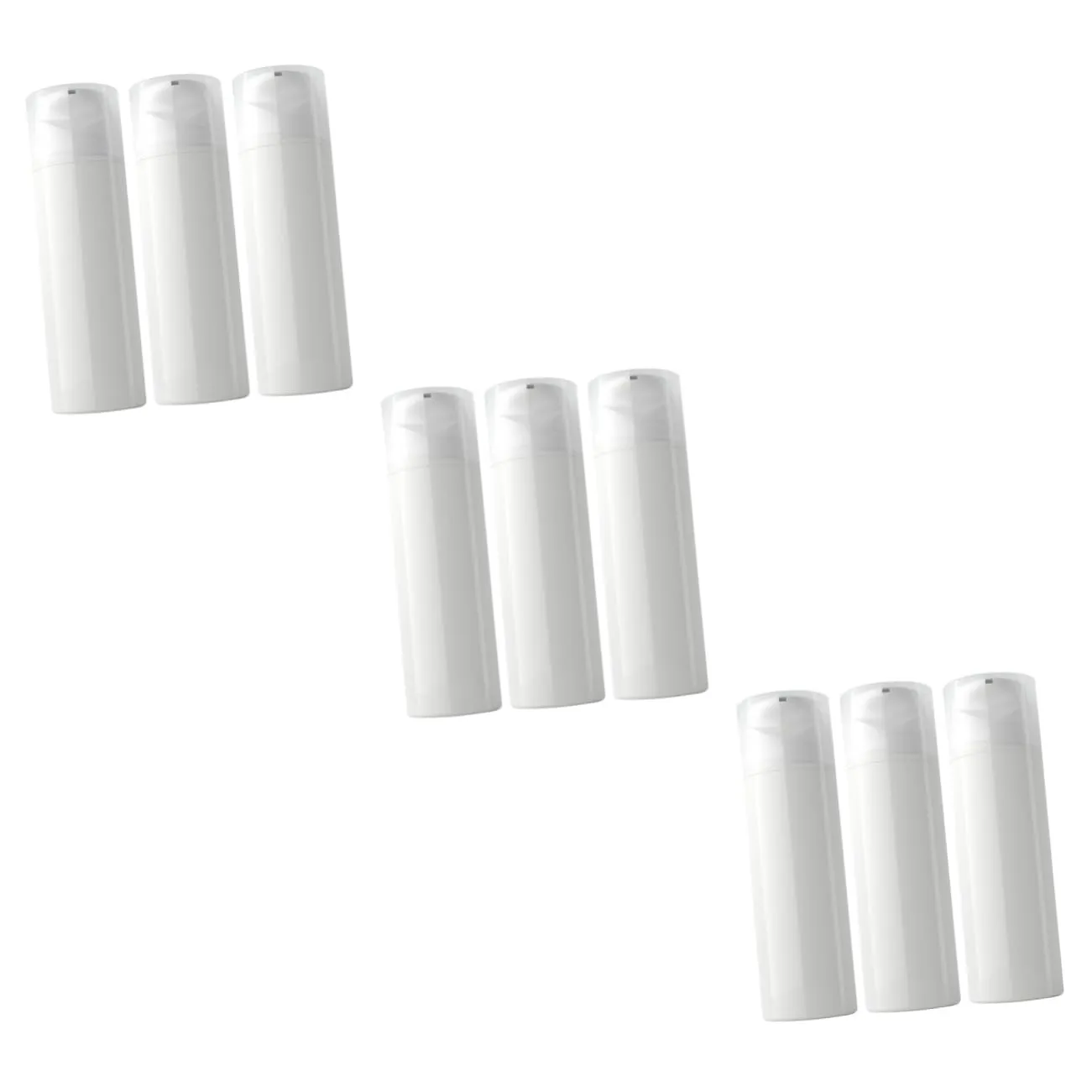 3sets Travel Shampoo Mouthwash Bottles 30ml Leak Proof Pump Dispenser Emulsion Dispenser for Creams Makeup Essential Oils Portable 3pcs*3