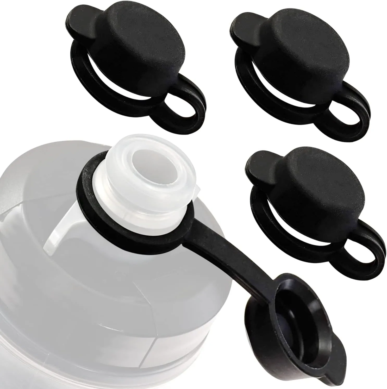 [4-Pack] Mud Caps for CamelBak Bottles - BPA-Free, Phthalate-Free, Lead-Free Silicone Cap/Top - Fits All Podium and Peak Fitness Bottles