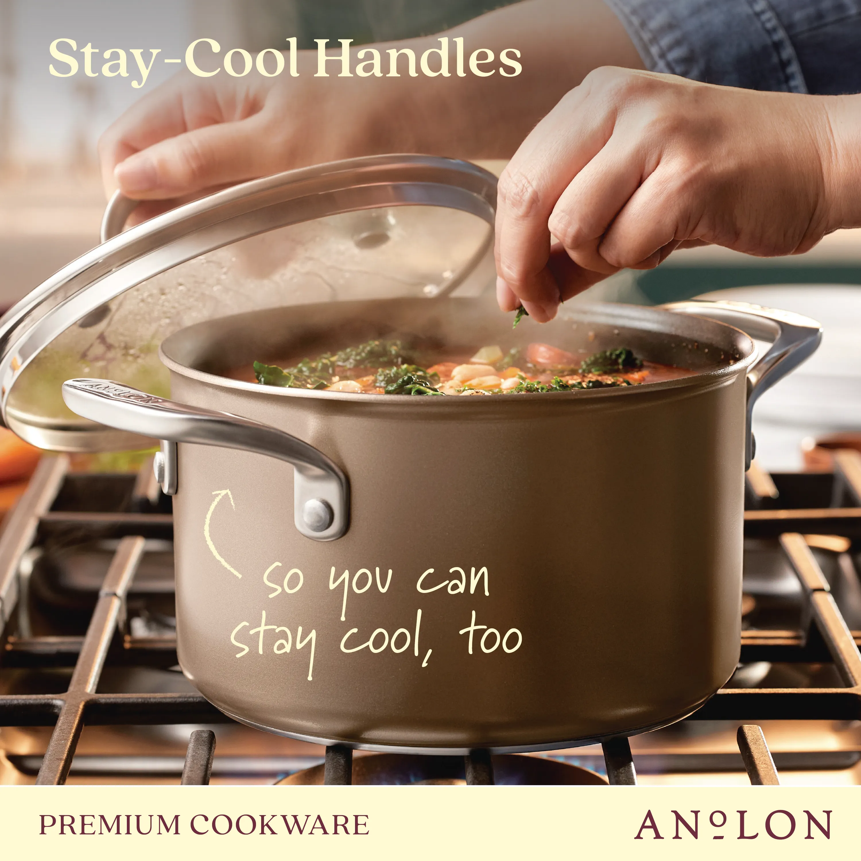4-Quart Hard Anodized Nonstick Saucepot with Lid