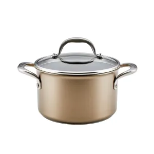 4-Quart Hard Anodized Nonstick Saucepot with Lid