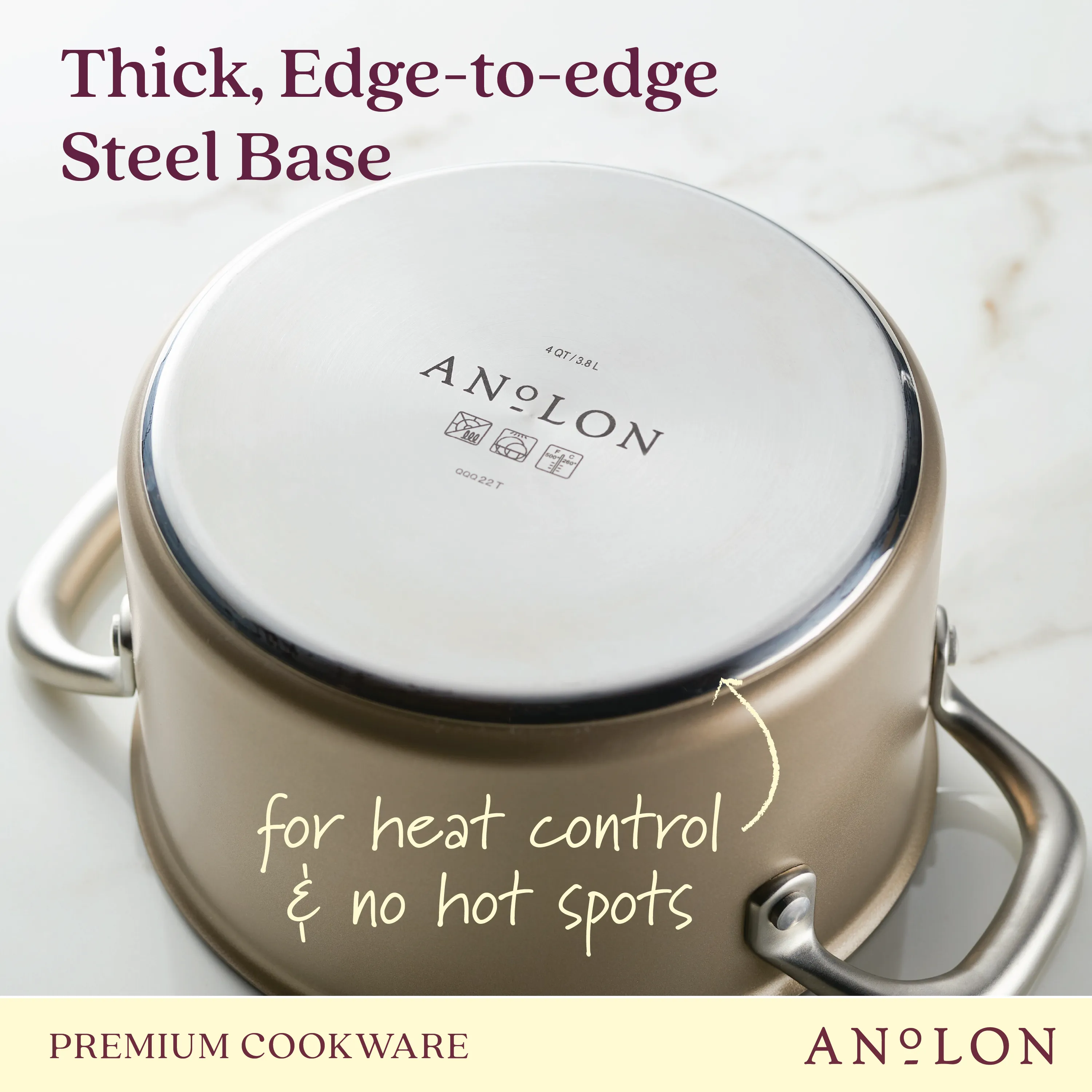 4-Quart Hard Anodized Nonstick Saucepot with Lid