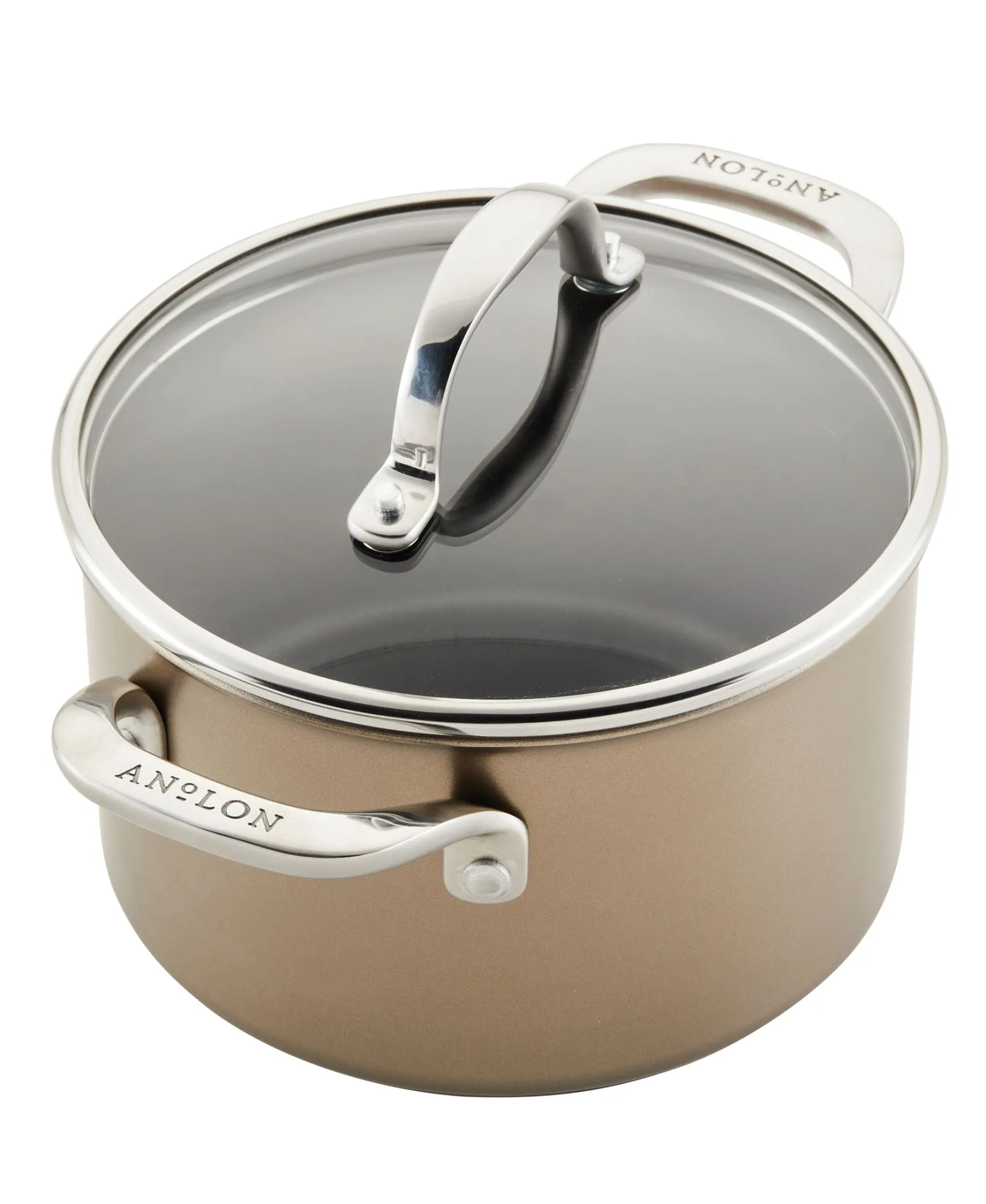 4-Quart Hard Anodized Nonstick Saucepot with Lid