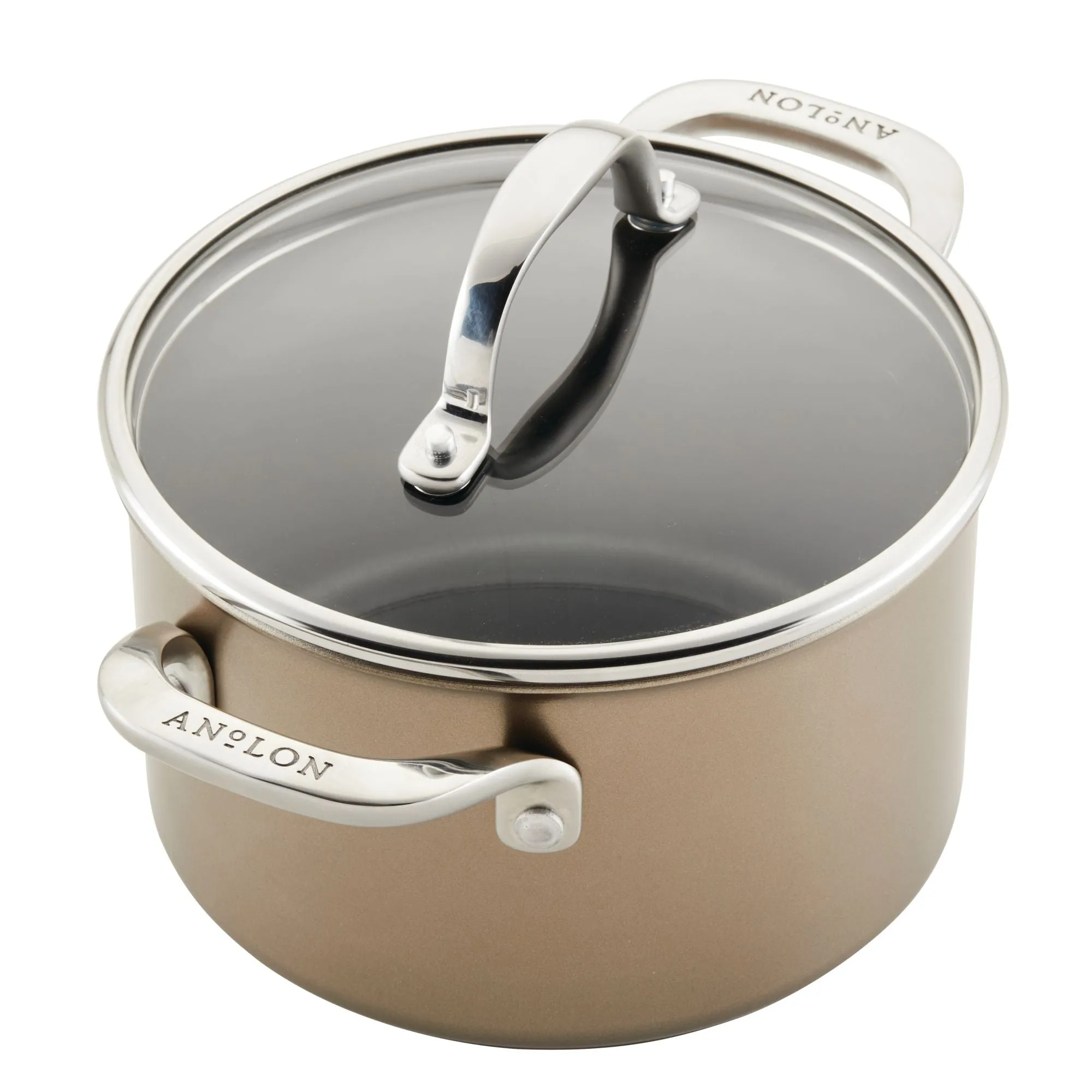 4-Quart Hard Anodized Nonstick Saucepot with Lid