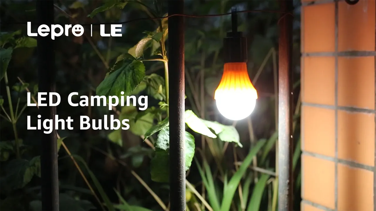 4pcs LED Camping Lantern,Camping Essentials,3 Lighting Modes,Hanging Tent Light Bulbs w/ Clip Hook