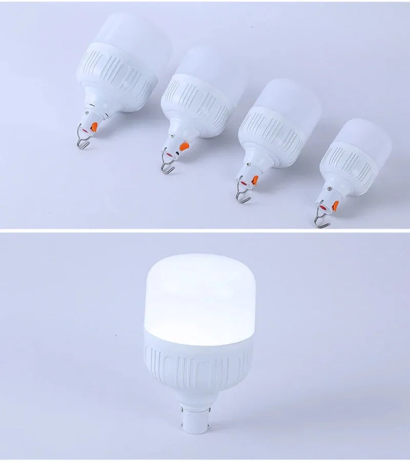 60W 80W LED Camping Light USB Rechargeable Emergency Lantern Outdoor Portable Hook BBQ Tent Battery Bulb
