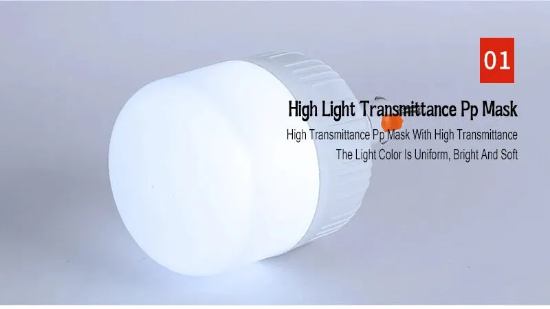 60W 80W LED Camping Light USB Rechargeable Emergency Lantern Outdoor Portable Hook BBQ Tent Battery Bulb