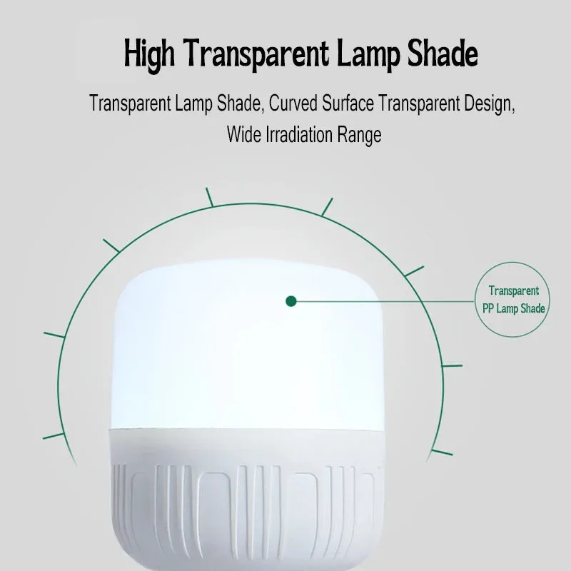 60W 80W LED Camping Light USB Rechargeable Emergency Lantern Outdoor Portable Hook BBQ Tent Battery Bulb
