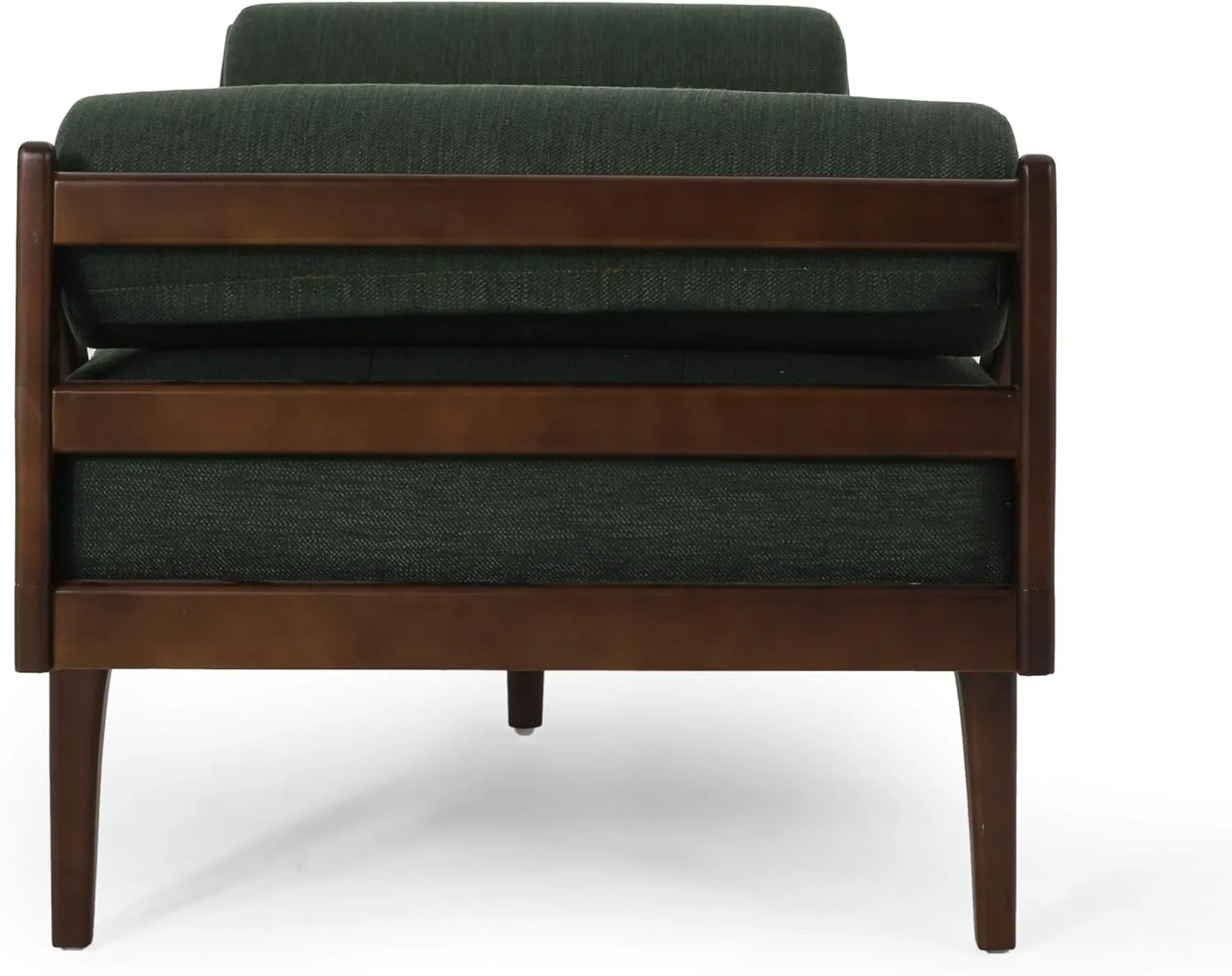 65'' Modern Mid-Century Chaise Lounge Indoor,Upholstered Longue Chair Chaise Longue with Support Double Pillow,Button Tufted Seat Cushion,Sleeper Sofa Recliner for Bedroom Living Room (Blackish Green)