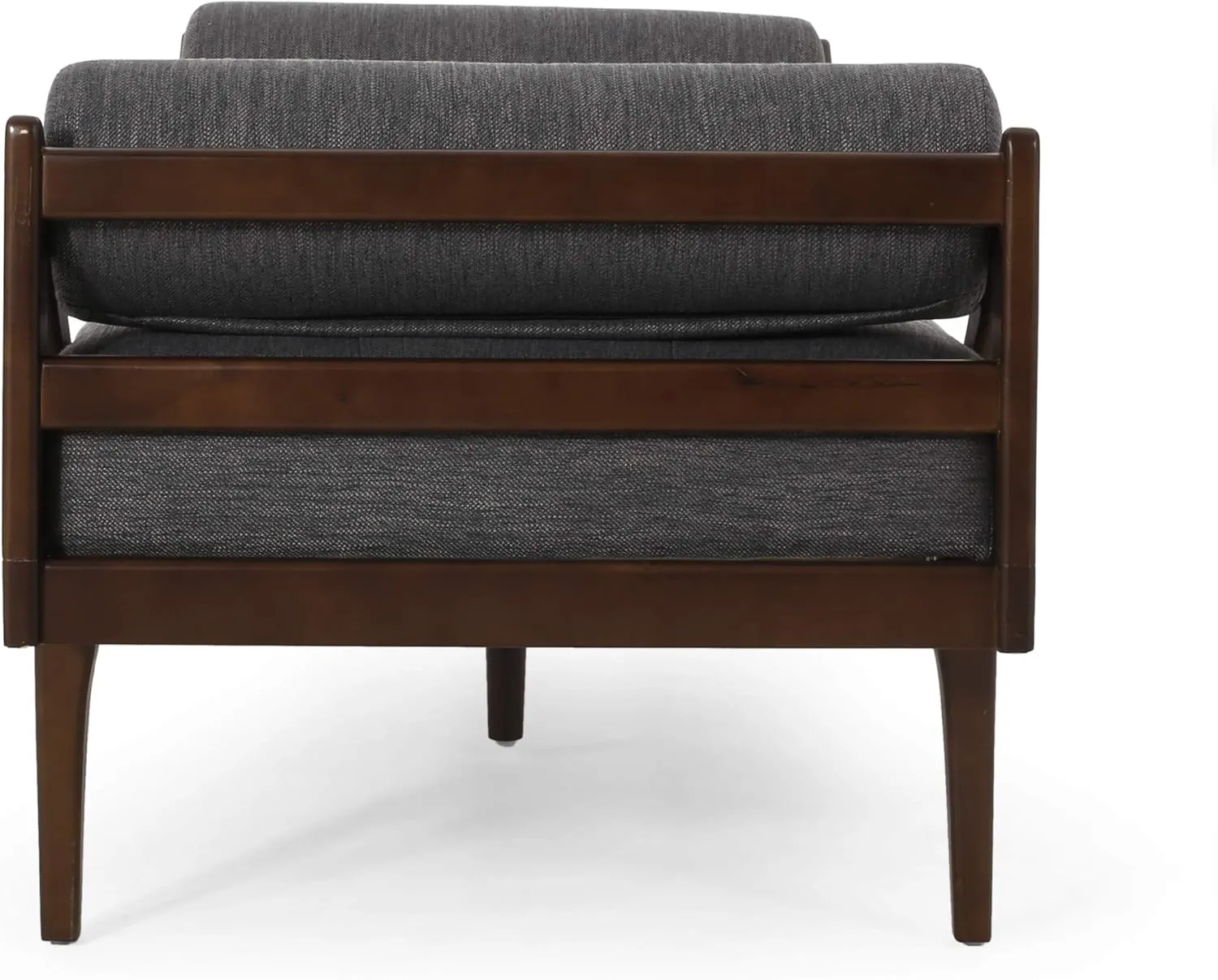 65'' Modern Mid-Century Chaise Lounge Indoor,Upholstered Longue Chair Chaise Longue with Support Double Pillow,Button Tufted Seat Cushion,Sleeper Sofa Recliner for Bedroom Living Room (Charcoal)