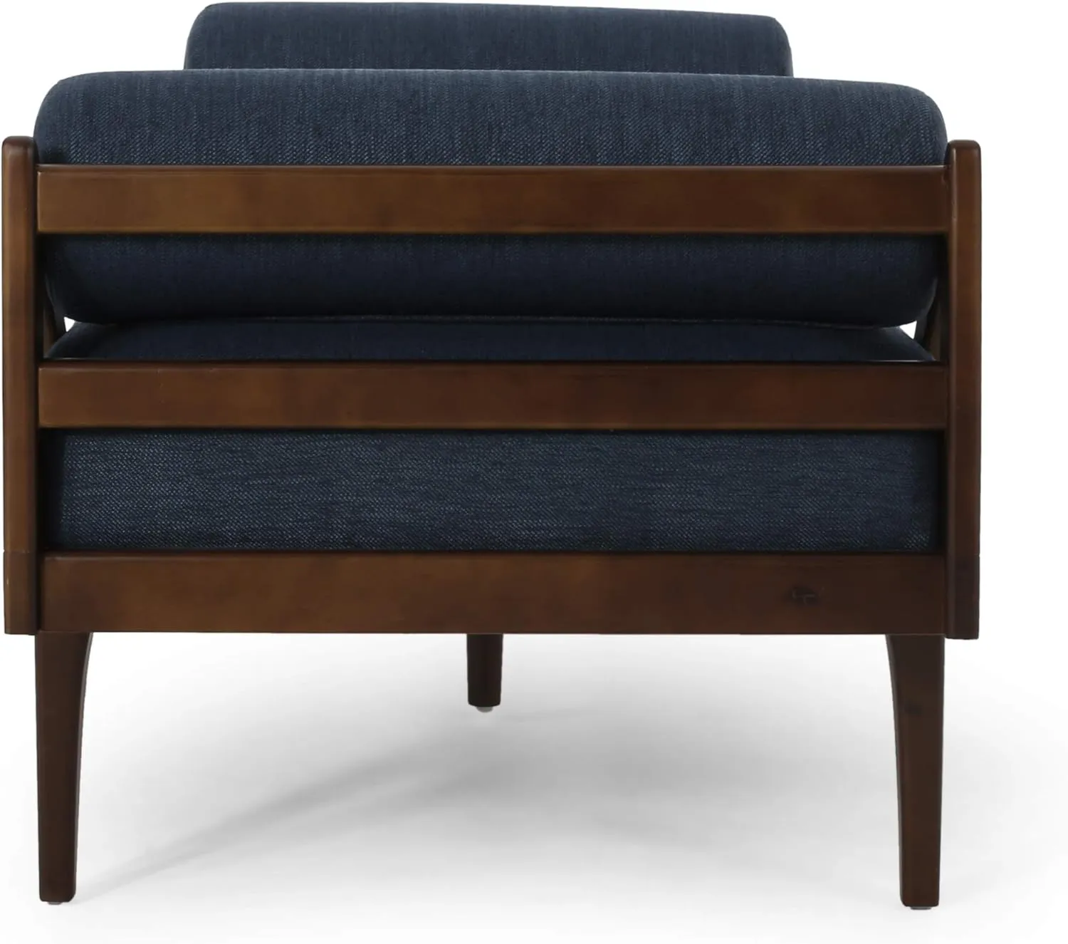 65'' Modern Mid-Century Chaise Lounge Indoor,Upholstered Longue Chair Chaise Longue with Support Double Pillow,Button Tufted Seat Cushion,Sleeper Sofa Recliner for Bedroom Living Room (Navy Blue)