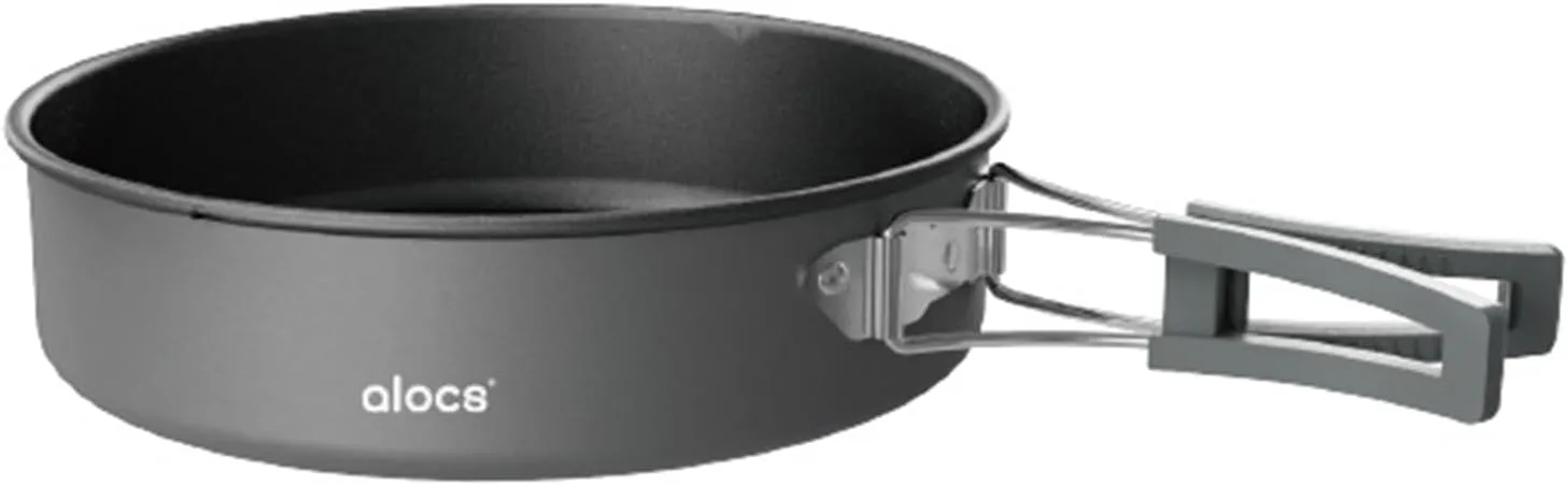 7in Camping Frying Pan Aluminum Alloy Camping Cookware with Folding Handle for Camping Picnic Hiking/1564