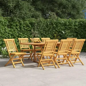 8-Piece Solid Teak Wood Folding Patio Chairs Set Outdoor Furniture Foldable Lounge Chairs for Poolside, Beach, Camping, 18.5"x24.8"x35.4"