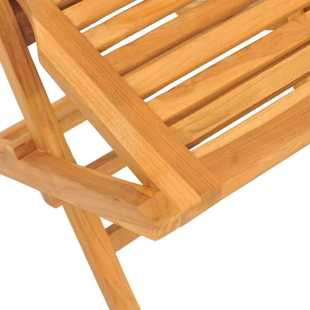 8-Piece Solid Teak Wood Folding Patio Chairs Set Outdoor Furniture Foldable Lounge Chairs for Poolside, Beach, Camping, 18.5"x24.8"x35.4"