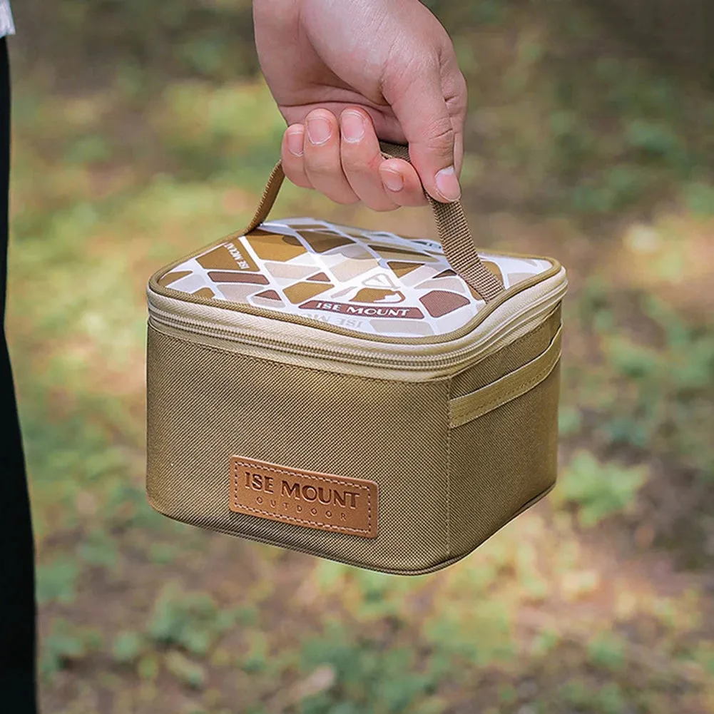 9PC Set Portable Camping Spice Storage Bag with Jars Organizer