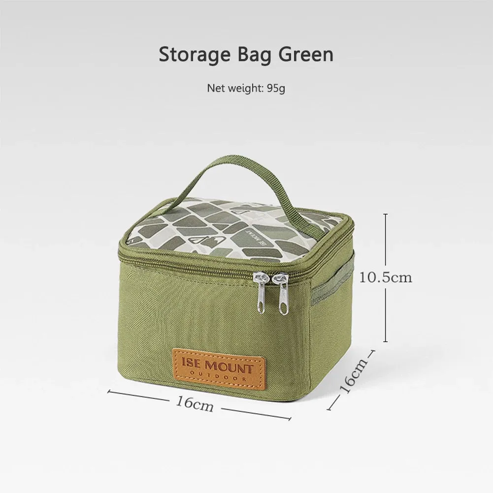 9PC Set Portable Camping Spice Storage Bag with Jars Organizer