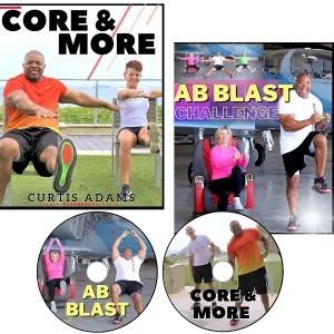 AB Blast Exercise DVDs for Seniors & Beginners- Trim Waistline- Get Energized & Stronger- Low Impact- NO Floor Exercise for seniors Fitness for Seniors DVD, Chair exercises for seniors for your core.