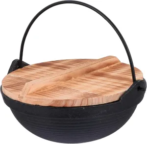 ABOOFAN 1Set Camping Cookware Japanese Cast Iron Hanging Pot with Lid Lightweight and Portable Outdoor Cookware for Hiking Picnics and Family Gatherings