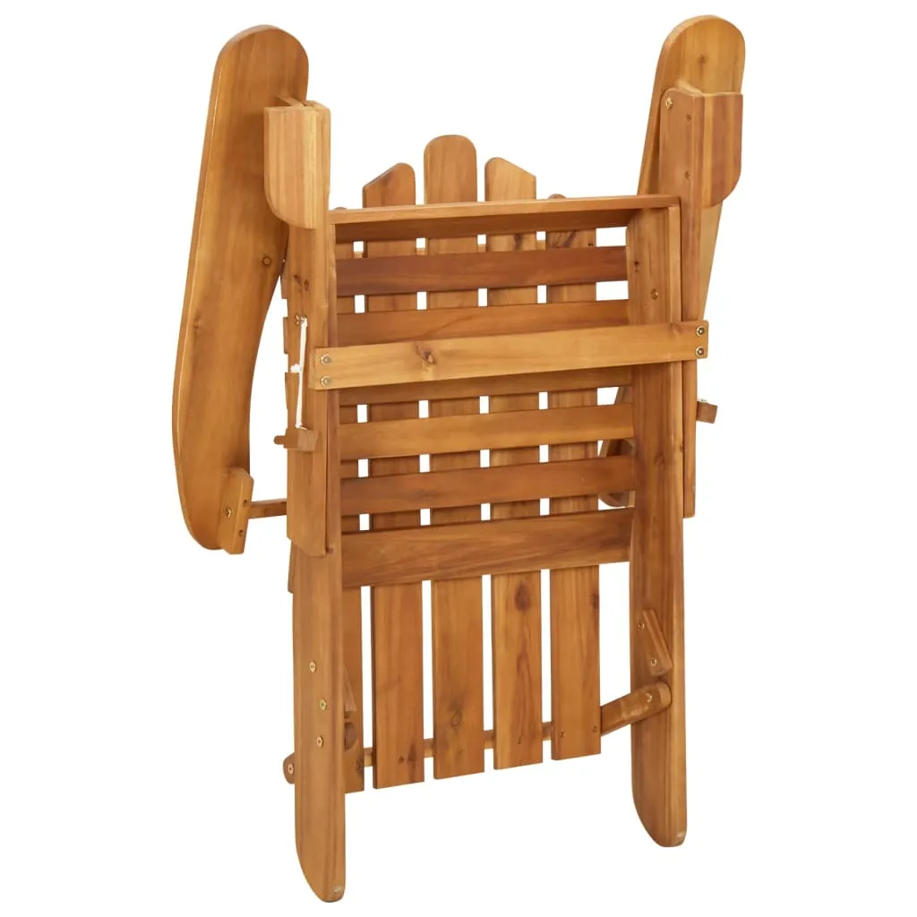 Adirondack Patio Chair with Cushions Solid Wood Acacia