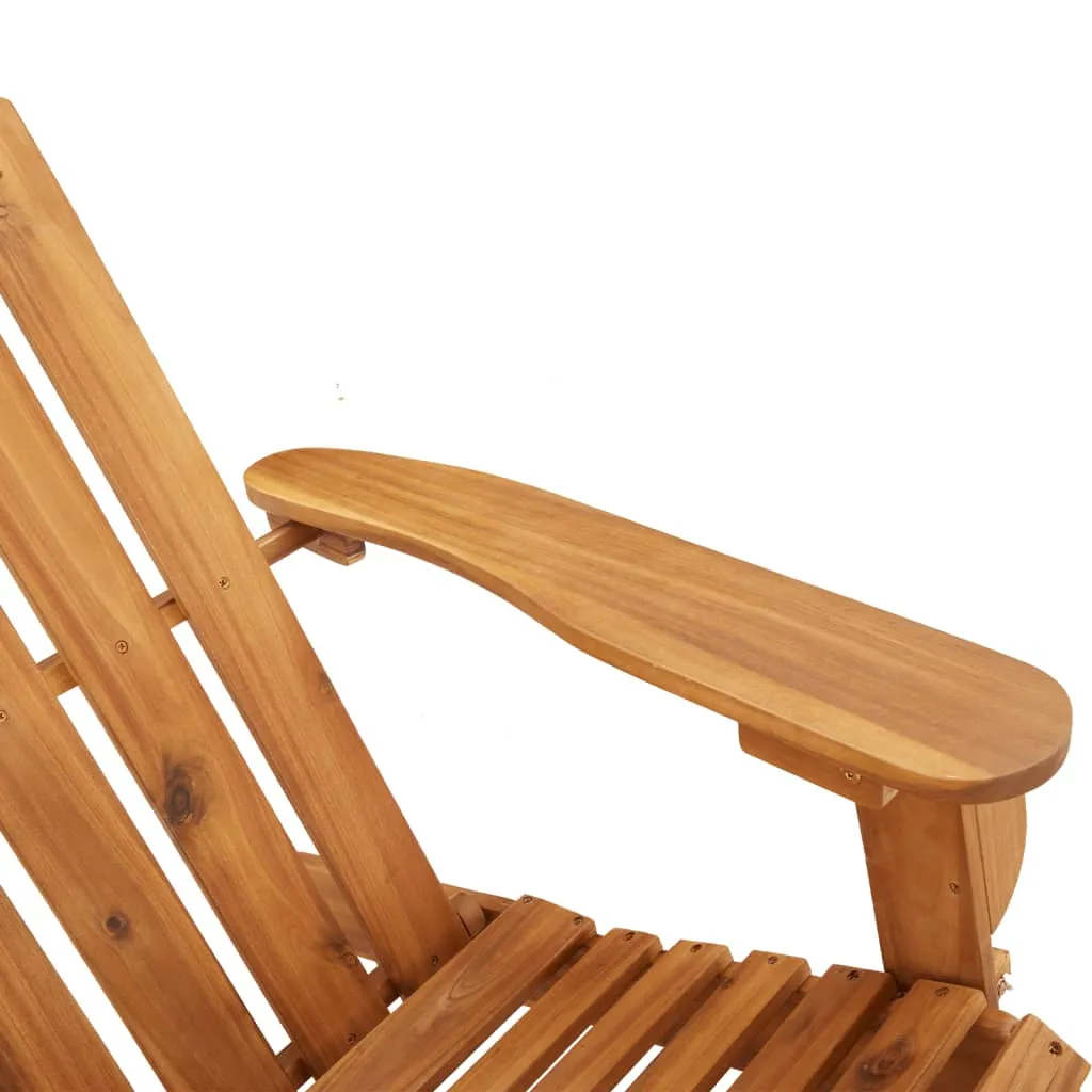 Adirondack Patio Chair with Cushions Solid Wood Acacia