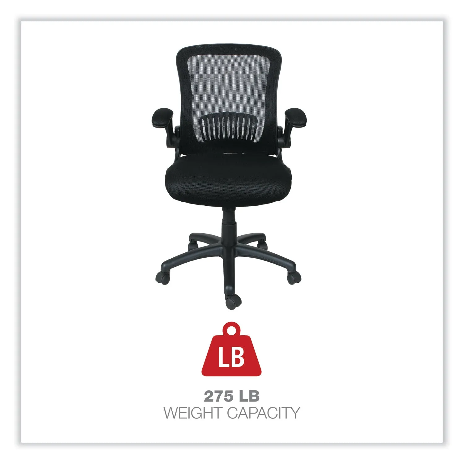 Alera® Alera Eb-E Series Swivel/tilt Mid-Back Mesh Chair, Supports Up To 275 Lb, 18.11" To 22.04" Seat Height, Black