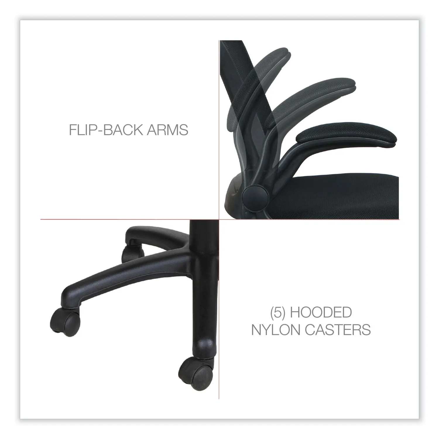 Alera® Alera Eb-E Series Swivel/tilt Mid-Back Mesh Chair, Supports Up To 275 Lb, 18.11" To 22.04" Seat Height, Black