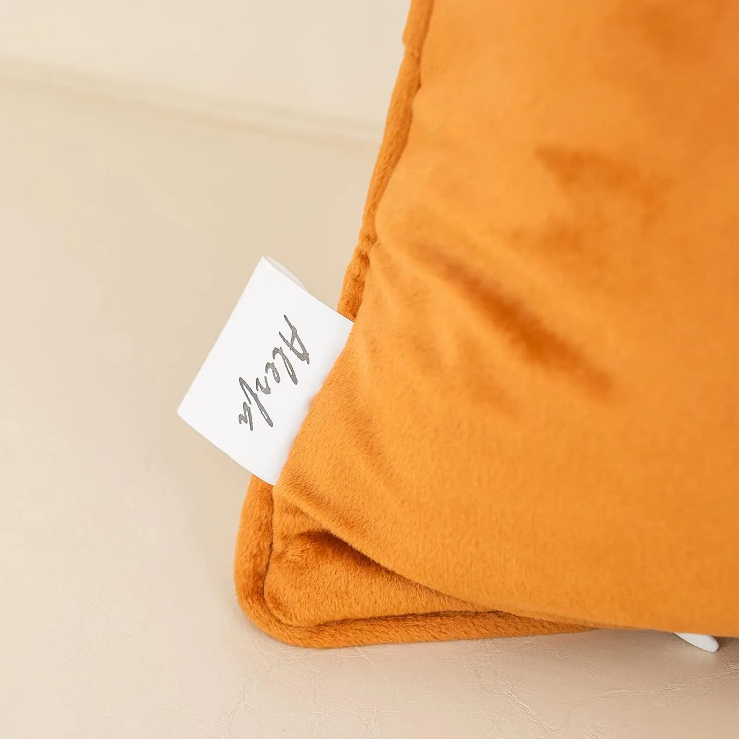 Alerfa Square Pillow Geometric Stripes Embroidery Cut Velvet Cushion Case Luxury Modern Throw Pillow Cover Decorative Pillow for Couch Sofa Living Room Bedroom Car 20 x 20 Inch Teal Orange