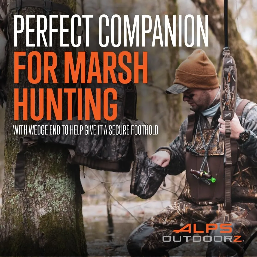 ALPS OutdoorZ Wetland Hunting Seat - Lightweight Hunting Chair with Adjustable Height, Sink-Resistant Leg, and Removable Shoulder Carry Strap for All-Weather Hunting