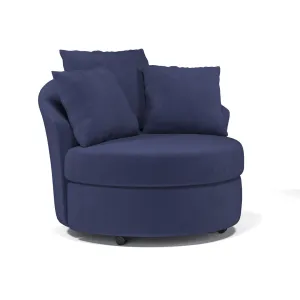 Alsup Barrel Chair Andover Mills™ Fabric: Bulldozer Cobalt