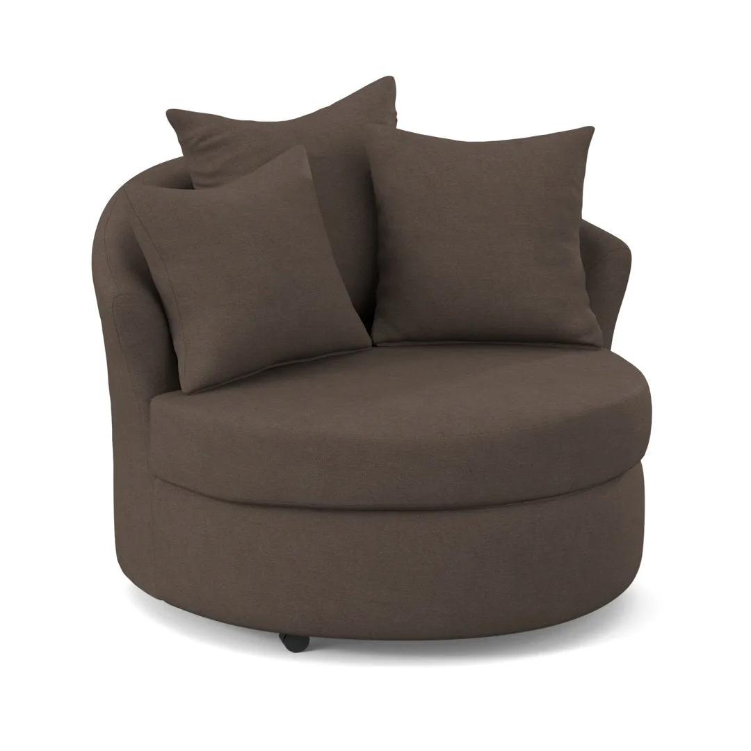 Alsup Barrel Chair Andover Mills™ Fabric: Morris Brownie